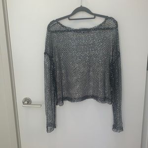 Zara net sequin overlay